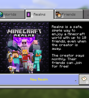Minecraft: Pocket Edition 0.7.0 multiplayer realms list preview
