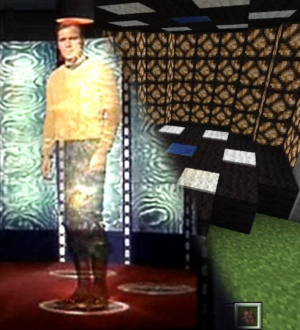 Транспортер из сериала StarTrek реализован на командных блоках