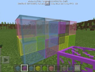 Цветное стекло в Minecraft Pocket Edition