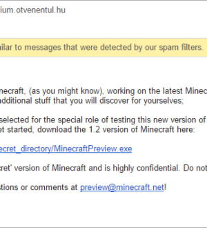 Мошенники рассылают письма от имени Mojang