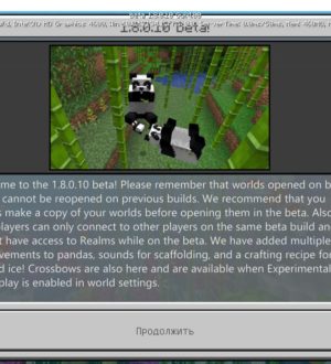 Minecraft Bedrock 1.8.0.10