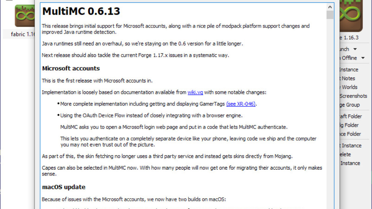 В MultiMC, популярный лаунчер Minecraft, добавлена поддержка аккаунтов  Microsoft · MinecraftMain.Ru