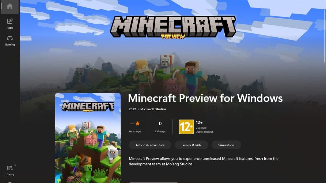 Minecraft Preview доступна в Microsoft Store · MinecraftMain.Ru